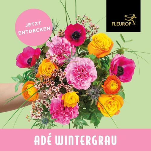 Ade Wintergrau - Blumenstrauß vom Fleurop Service